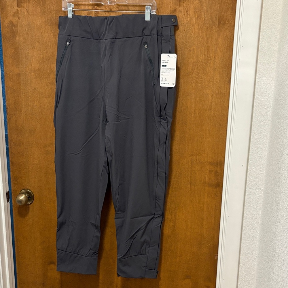 584. Phoenix Sierra Zip Dark Gray Full Leg Zip Lightweight Jogger Pants